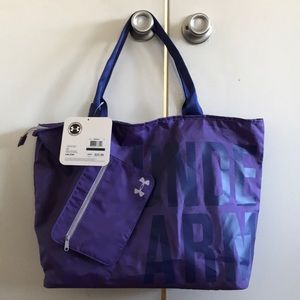 NWT Under Armour Purple Tote w/ Clutch